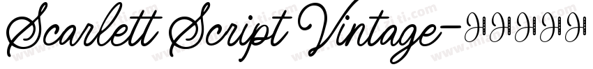 Scarlett Script Vintage字体转换